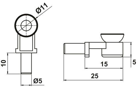 Häfele Raf pimi cam vantuzlu nikel 5mm - 5 mm 25 mm Nikel Renkli Mat 282.24.791